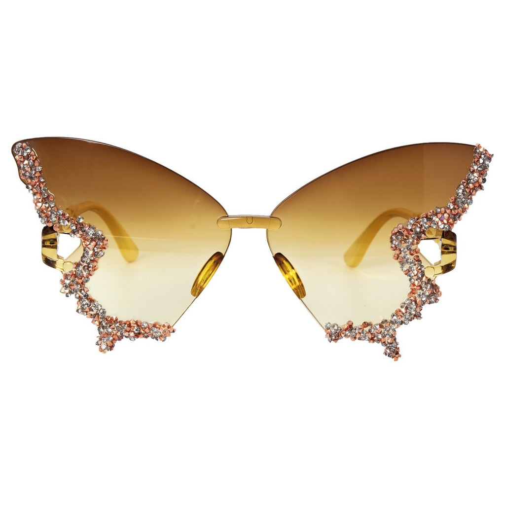 Randlose Schmetterlingsbrille - Gold