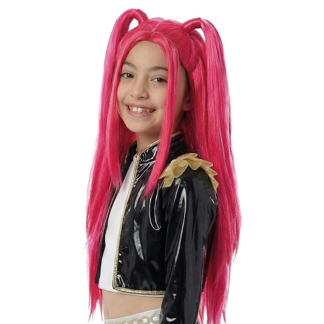 Perruque Chanteuse - rose - enfant