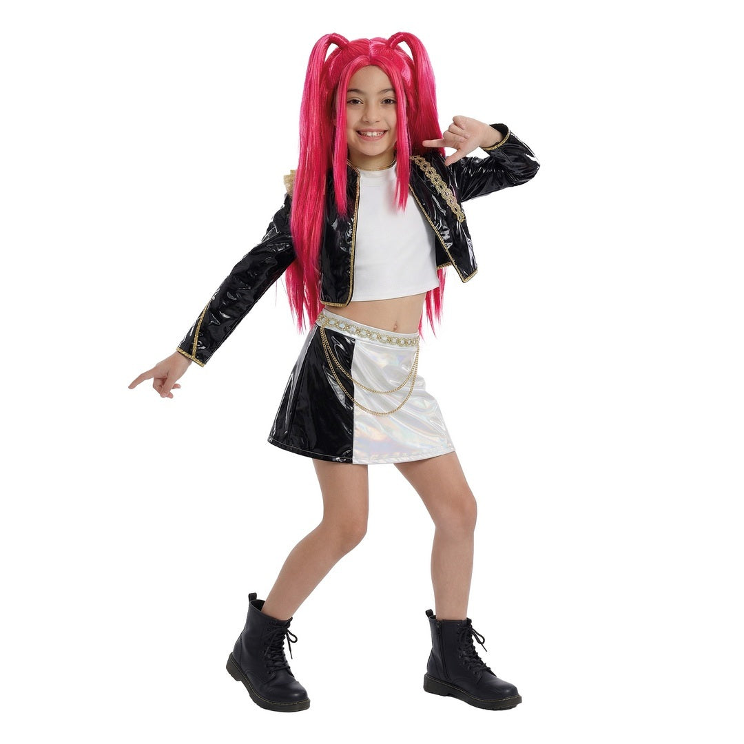 Perruque Chanteuse - rose - enfant