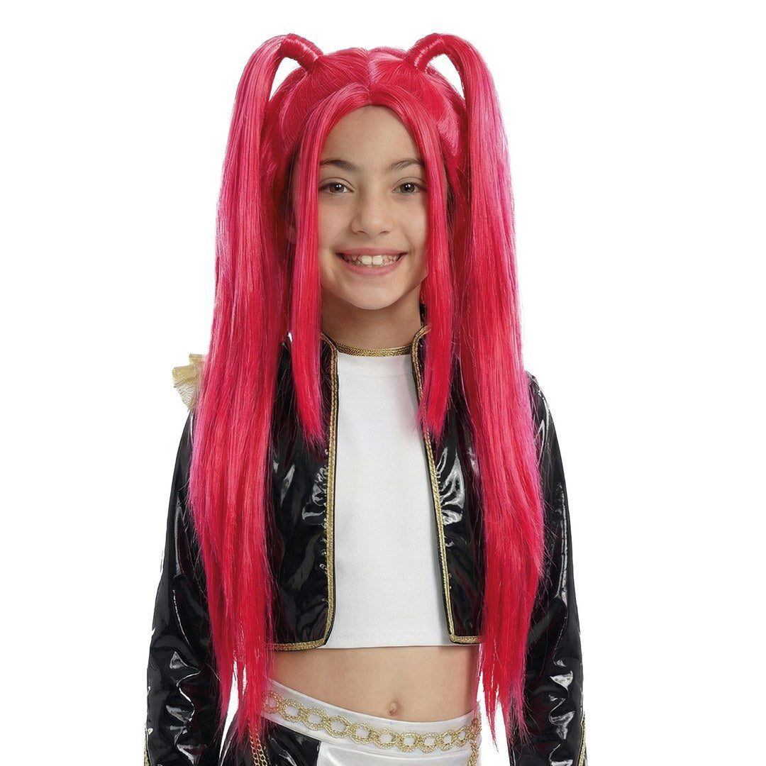 Perruque Chanteuse - rose - enfant