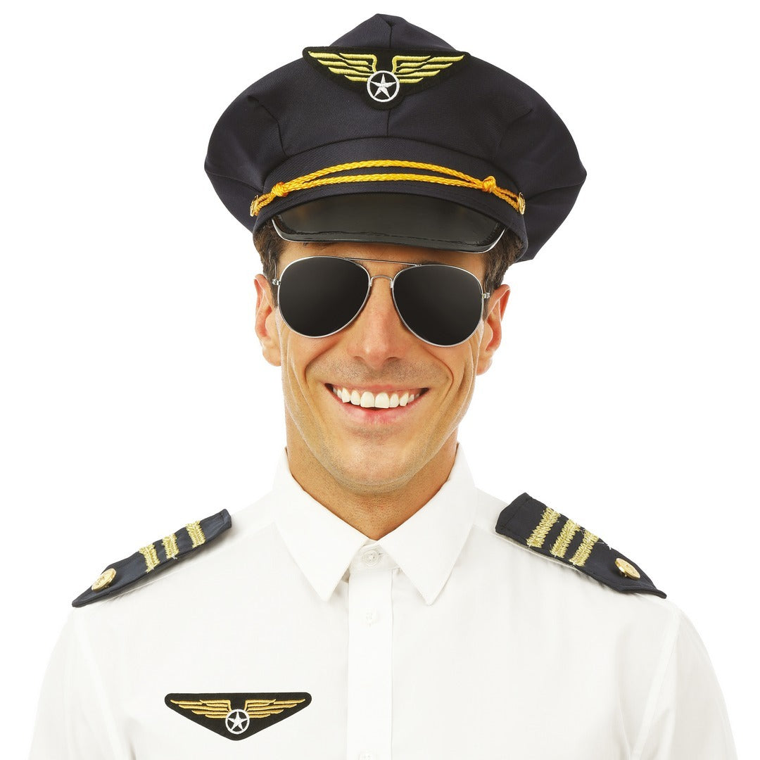 Pilotenbrille - schwarz