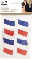 Tatouage drapeau France - lot de 4