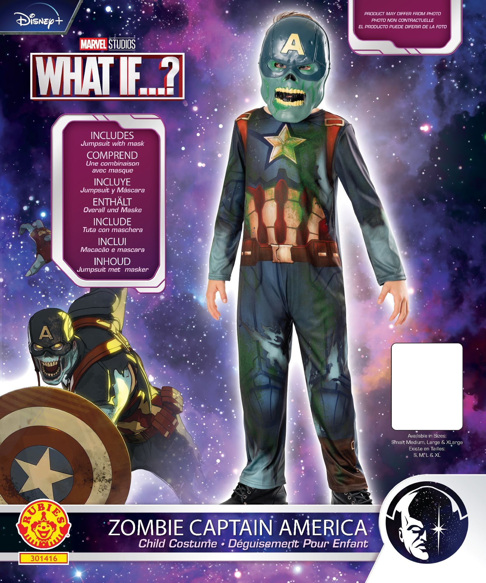 Klassisches Captain America Zombie Kostüm