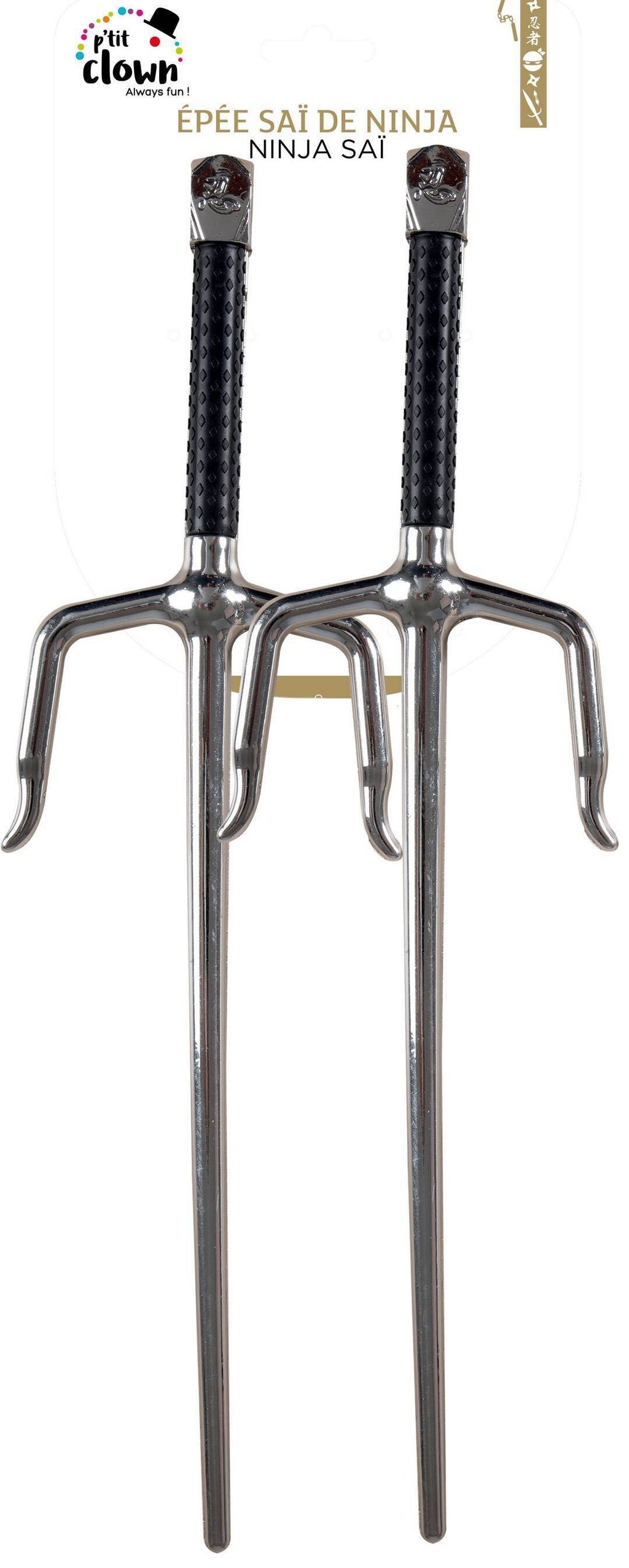 Ninja-Sai-Schwert - 30 cm - 2er Set