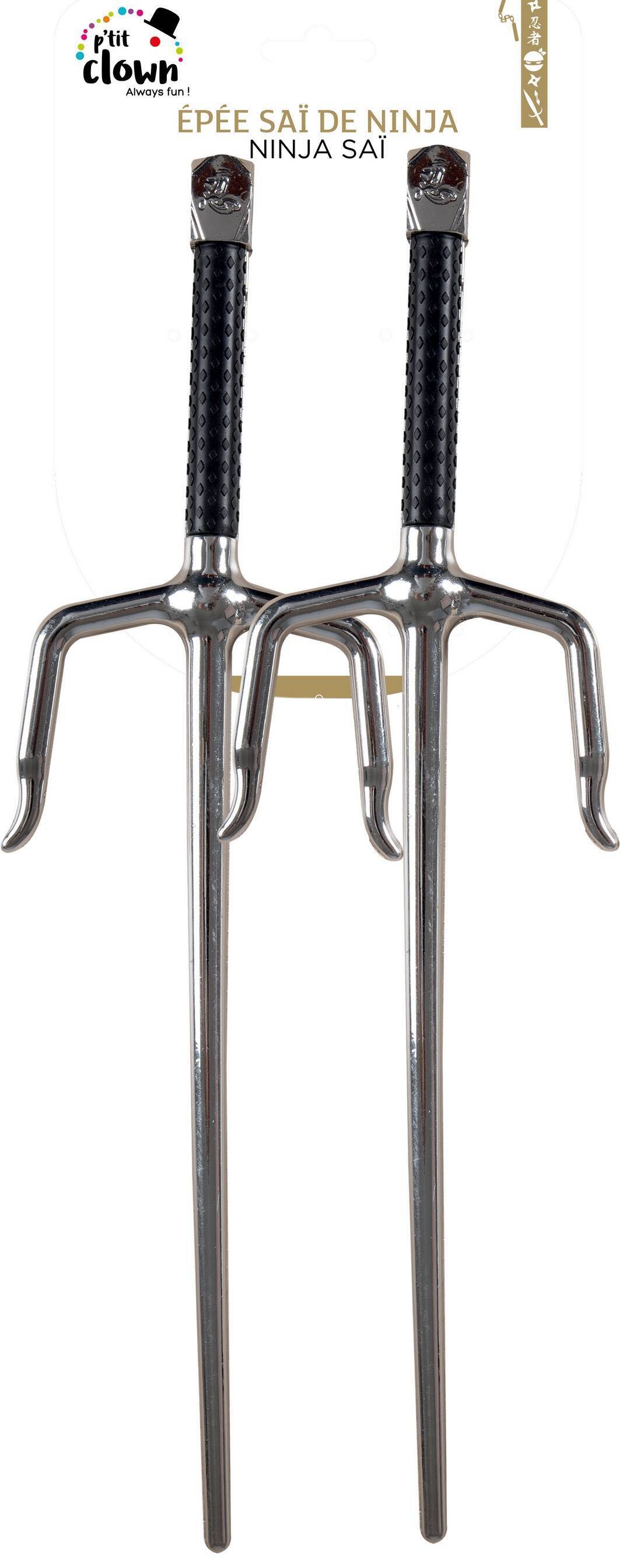 Ninja-Sai-Schwert - 30 cm - 2er Set