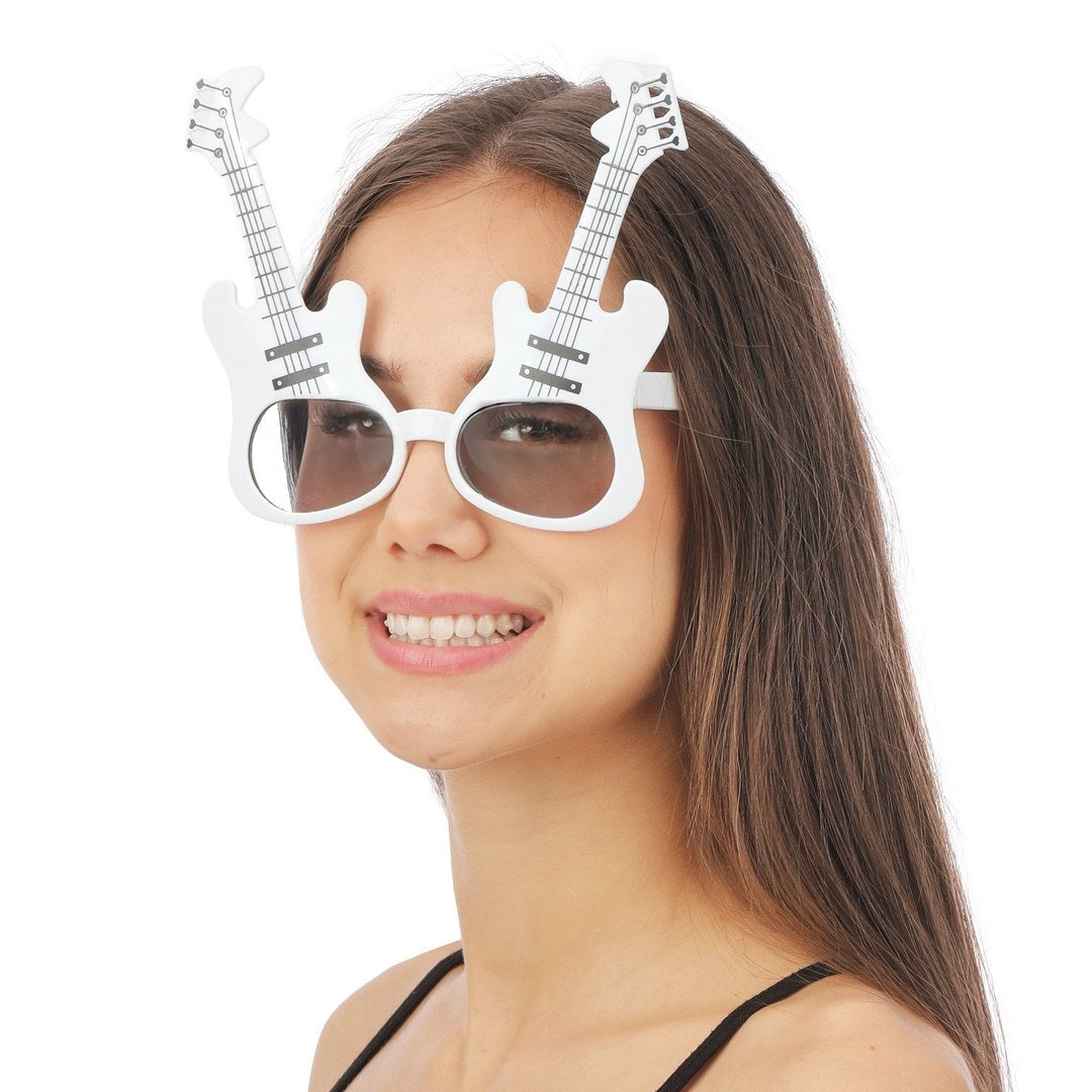 Gitarrenbrille - weiß