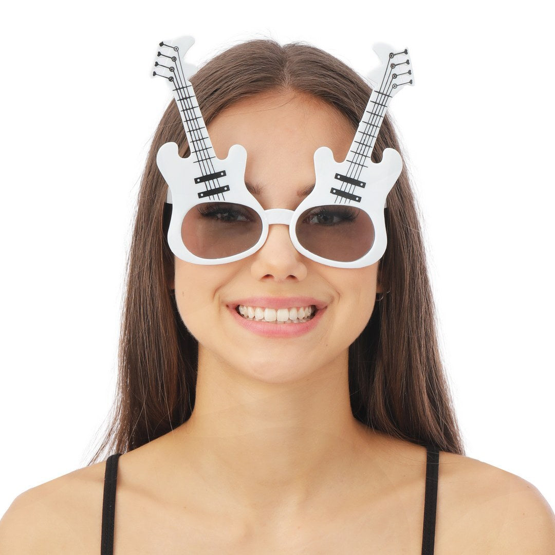 Gitarrenbrille - weiß