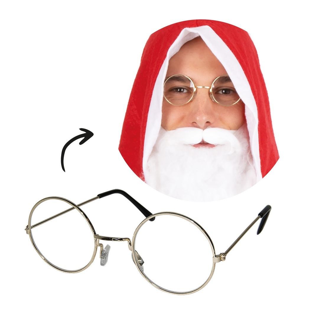 Runde Brille - gold