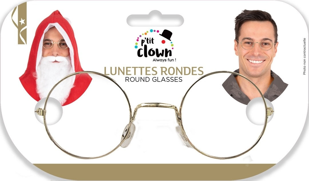 Runde Brille - gold