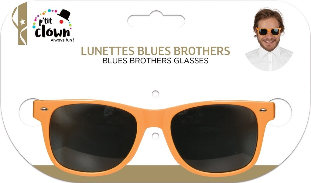 Blues Brothers Brille - Neon-Orange