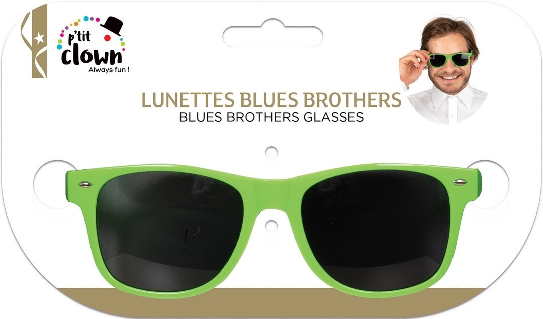 Blues Brothers Brille - neongrün