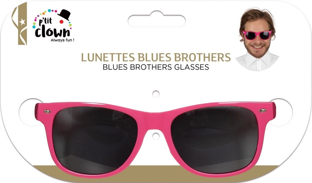 Blues Brothers Brille - Neonrosa