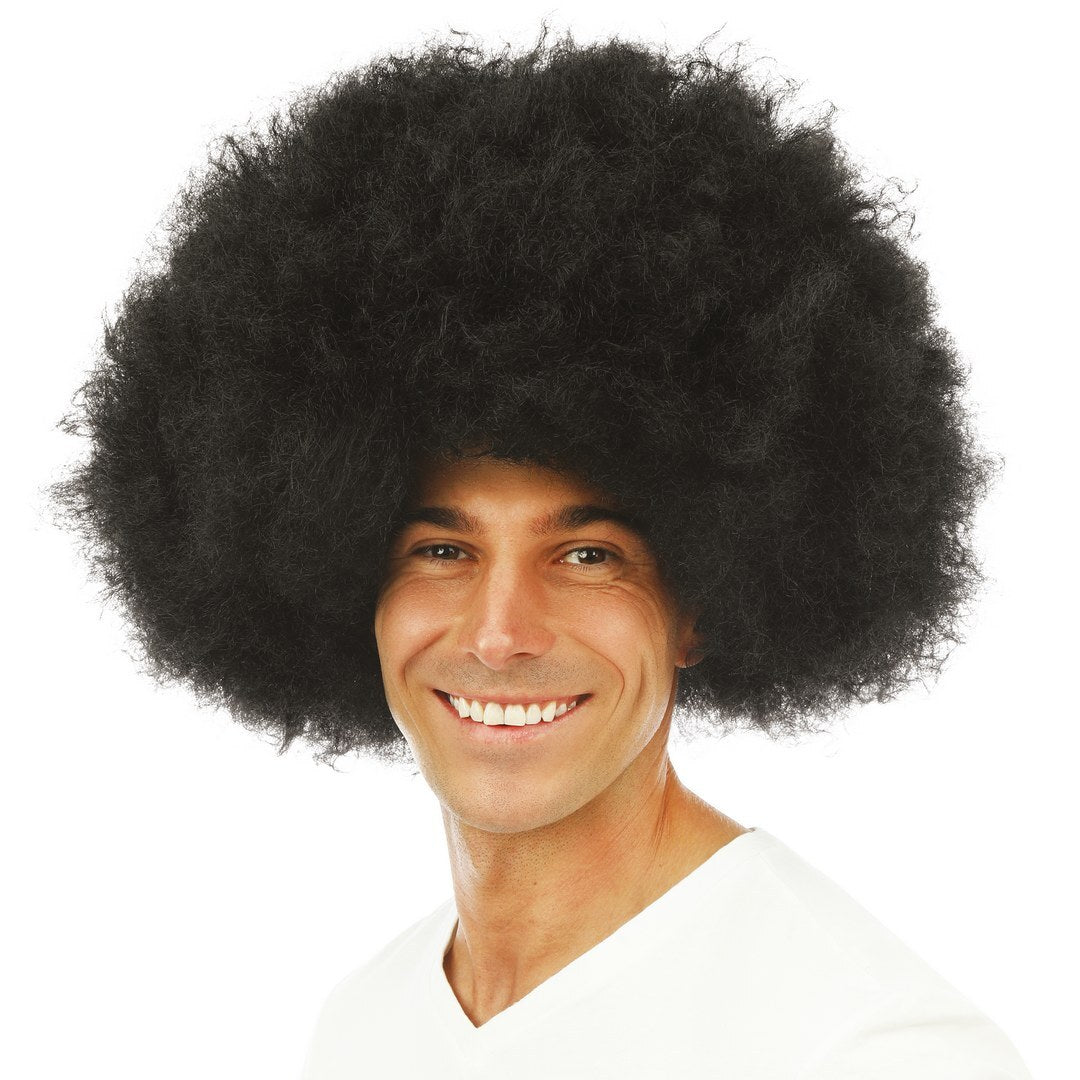 Perruque afro - noir - homme - XXL