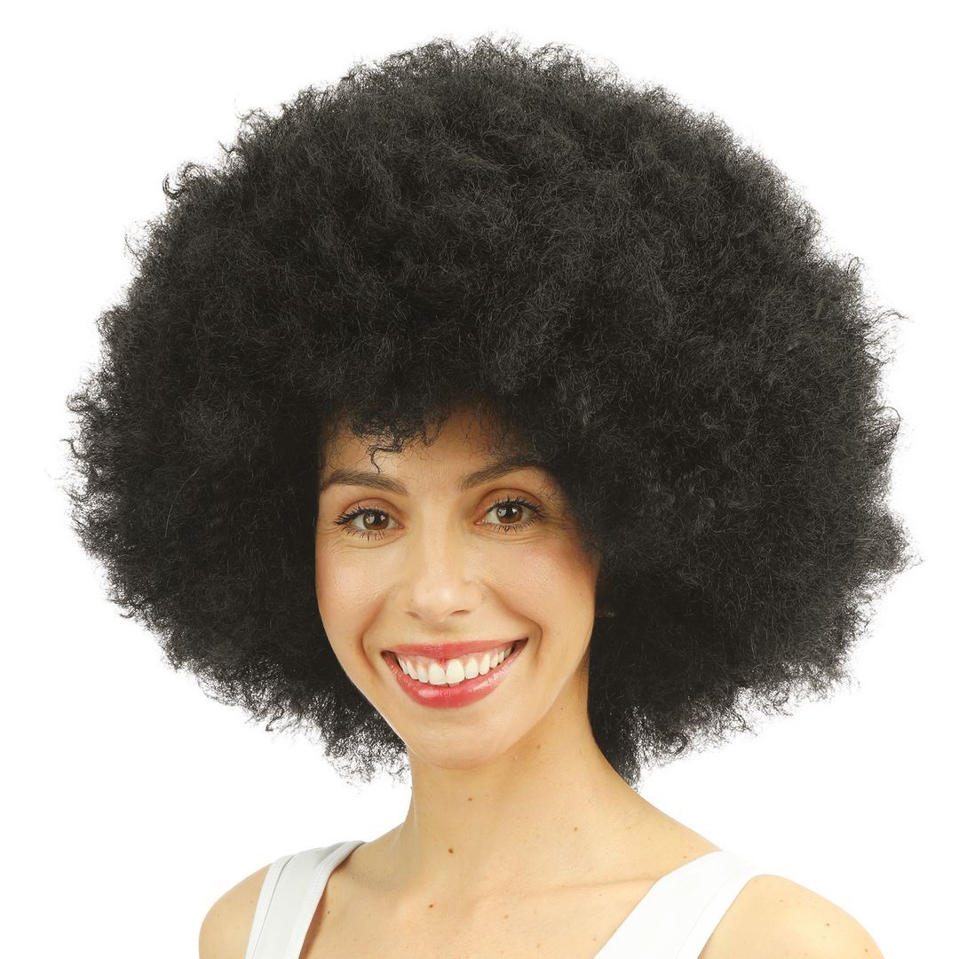 Perruque afro - noir - homme - XXL