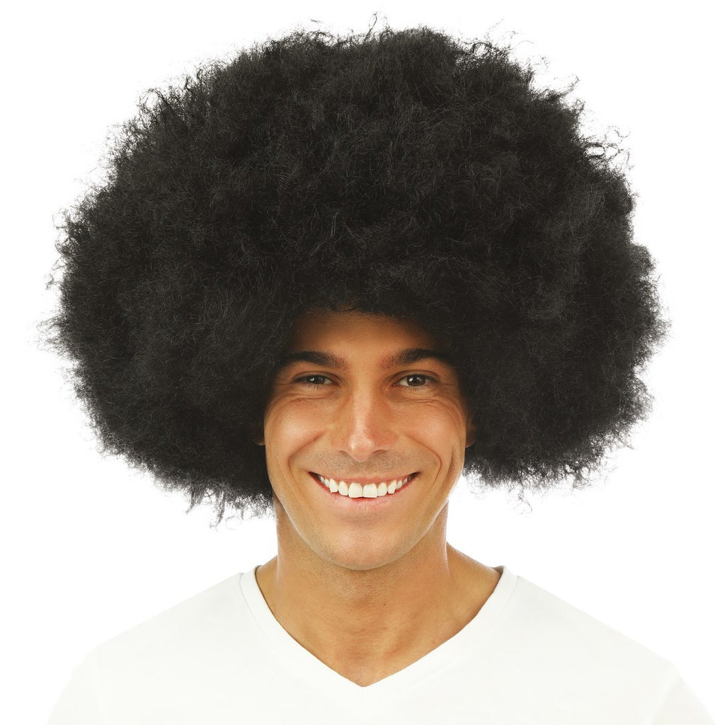 Perruque afro - noir - homme - XXL