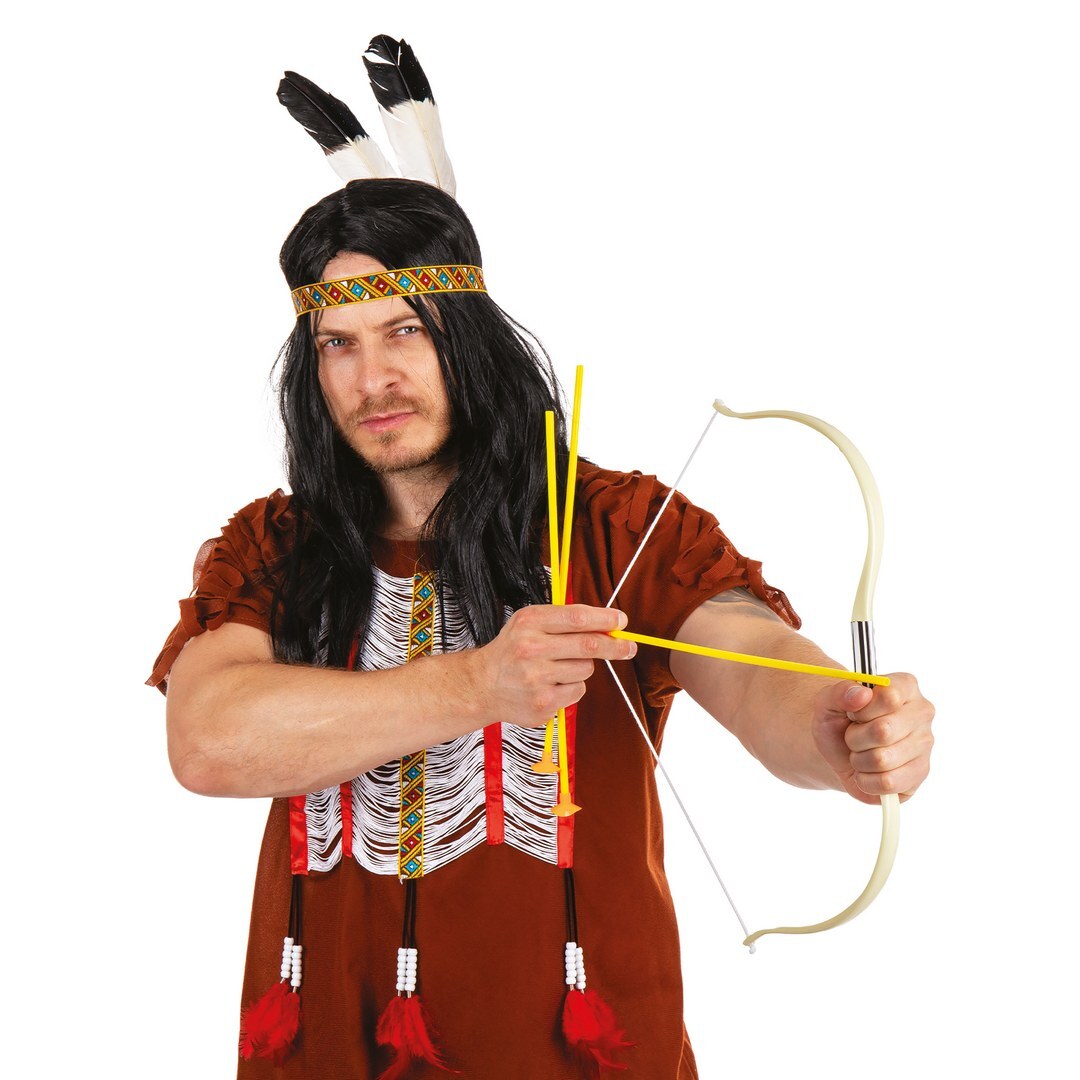 Indianer Bogen mit 3 Pfeilen - 52 cm
