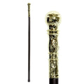 Spazierstock mit Knauf - 92 cm - schwarz, gold