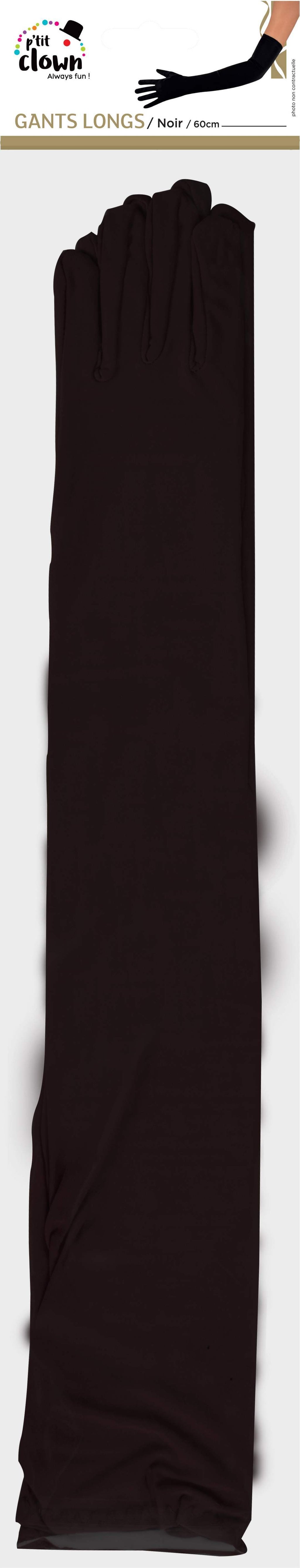 Lange Handschuhe – Erwachsene – 60 cm – schwarz