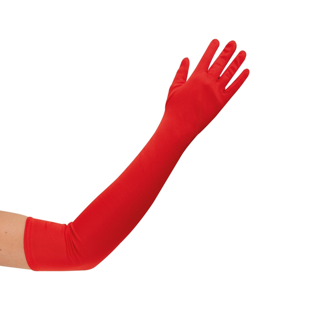 Lange Handschuhe - Erwachsene - 60 cm - rot