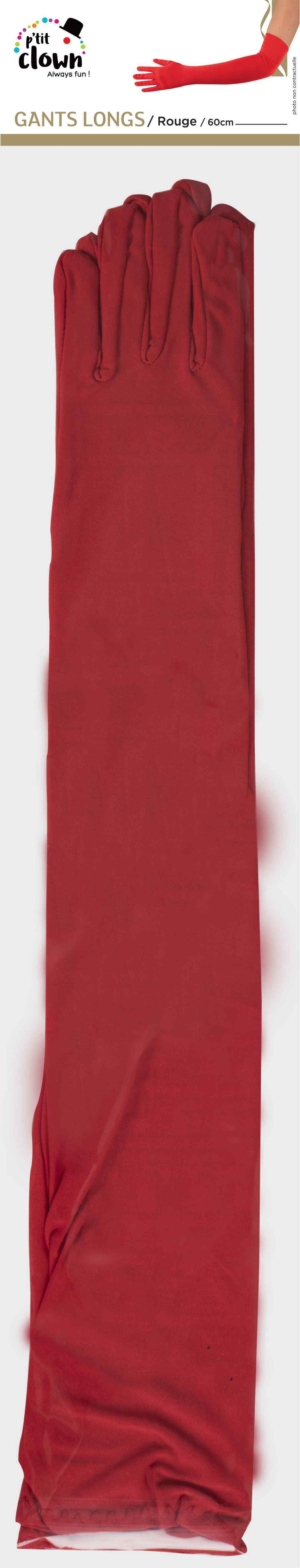 Lange Handschuhe - Erwachsene - 60 cm - rot