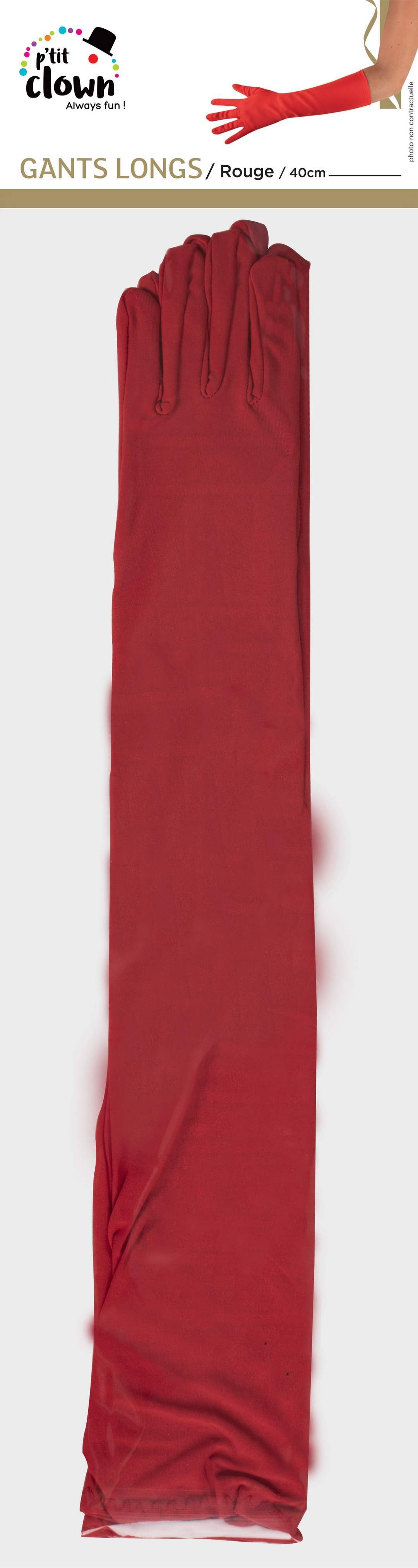 Lange Handschuhe - Erwachsene - 40 cm - rot