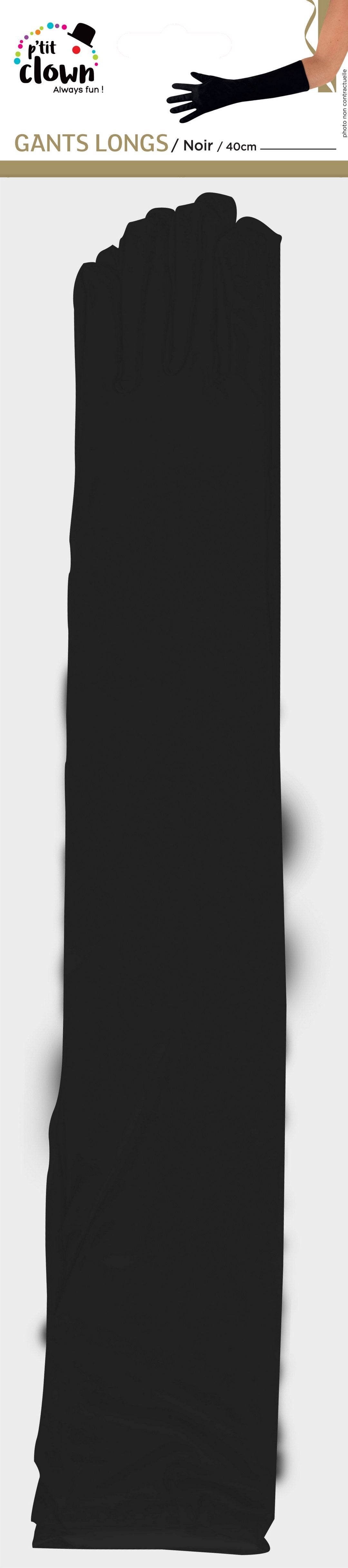 Lange Handschuhe – Erwachsene – 40 cm – schwarz