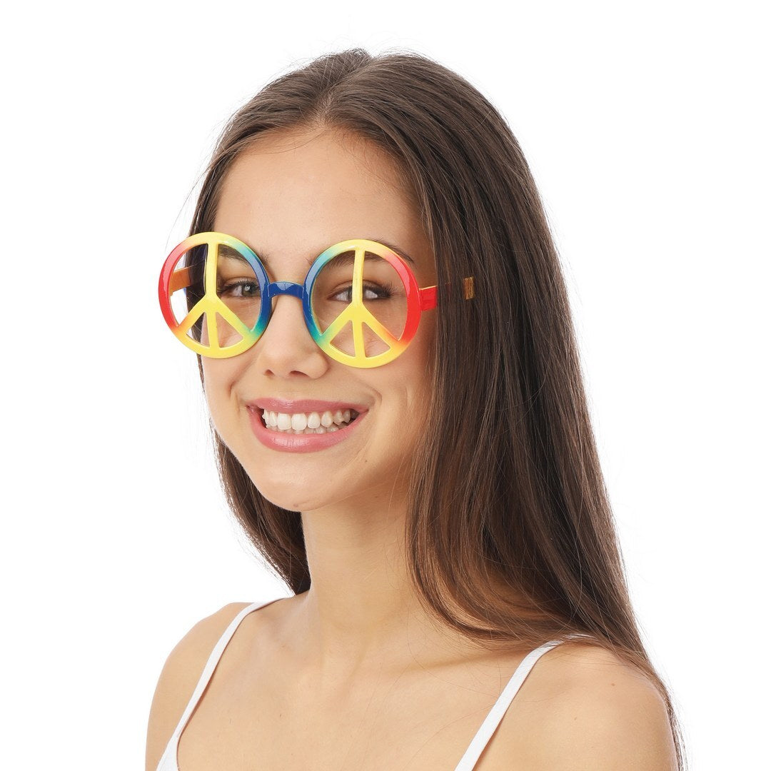 Friedens- und Liebe-Brille - mehrfarbig