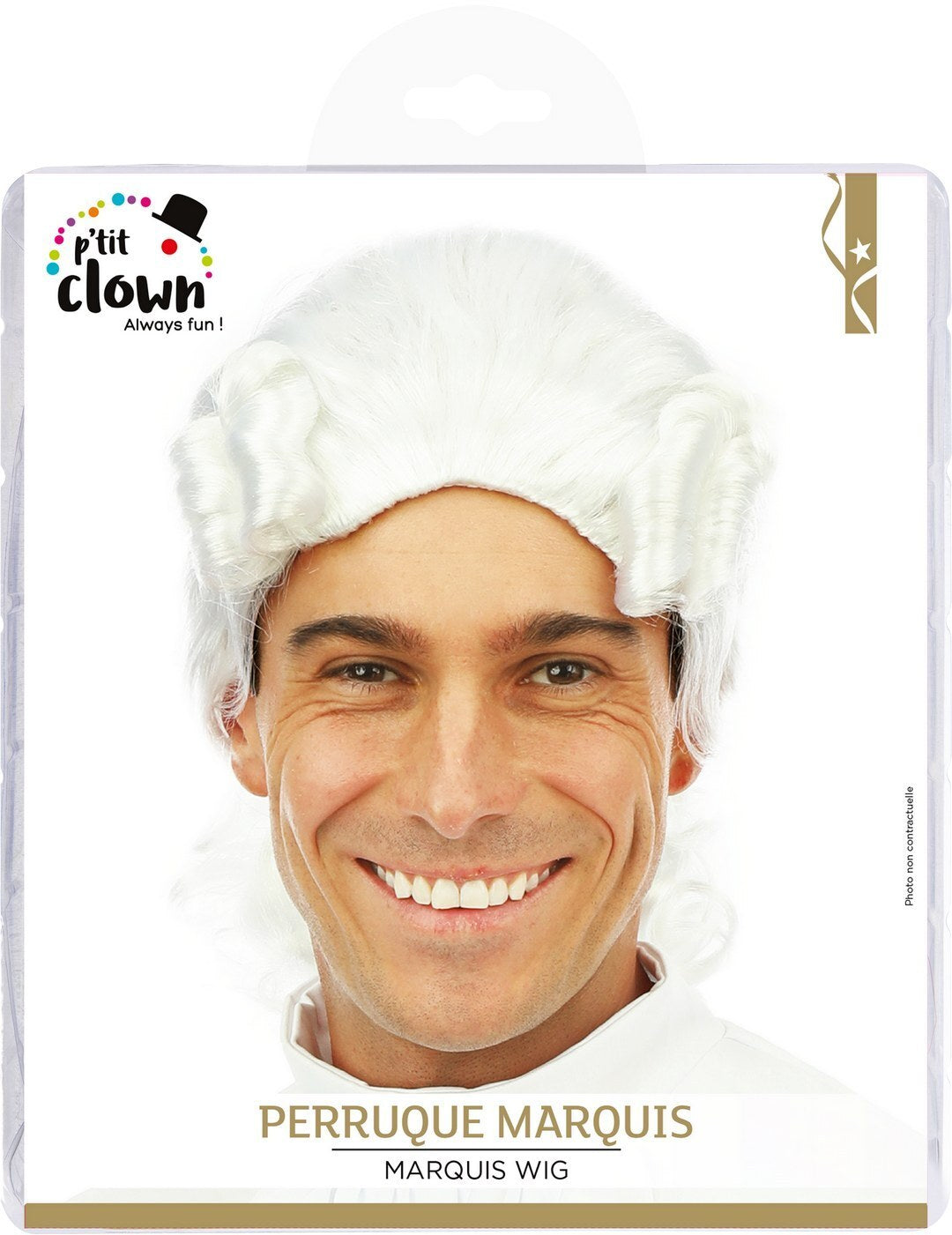 Perruque marquis - blanc