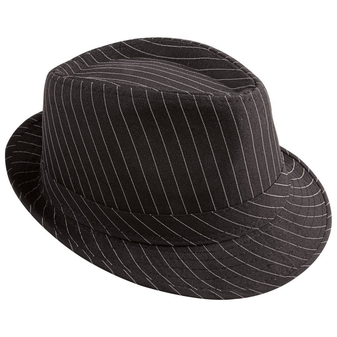 Chapeau borsalino - adulte - rayé noir et blanc