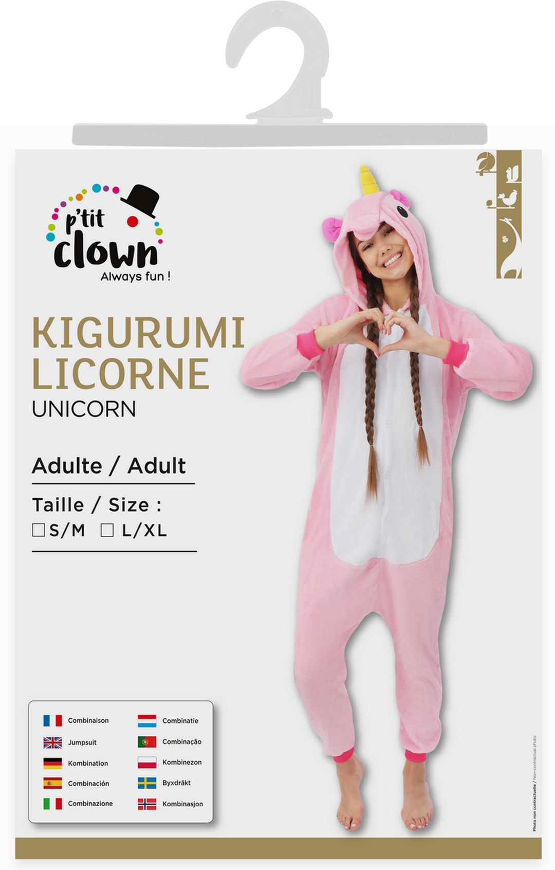 Kigurumi licorne - adulte - rose