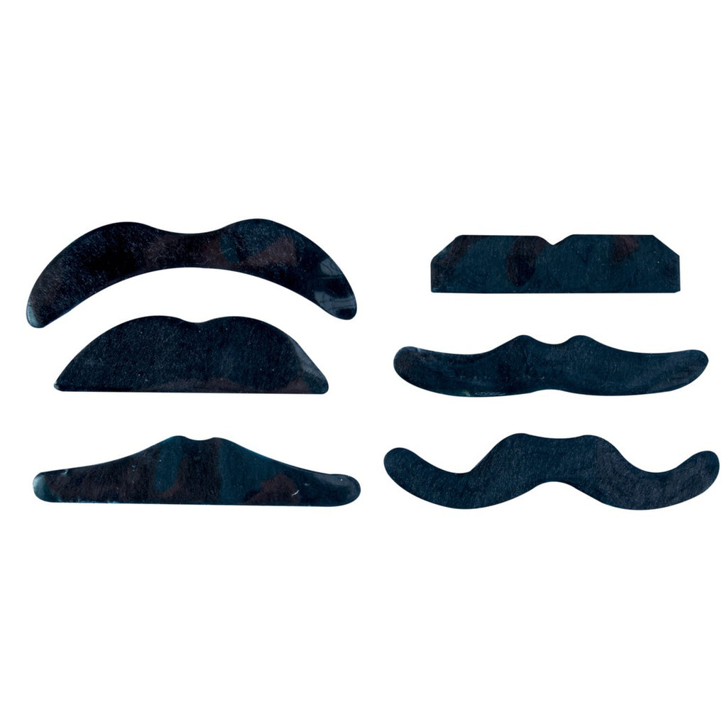 Moustaches - lot de 6 - noir