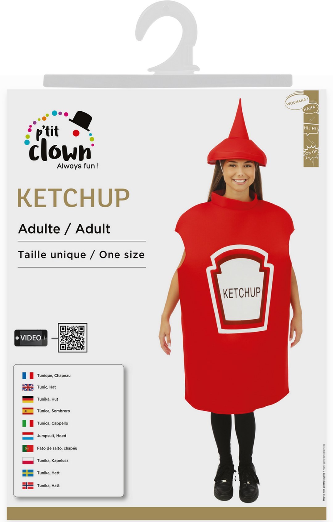 Costume ketchup - adulte