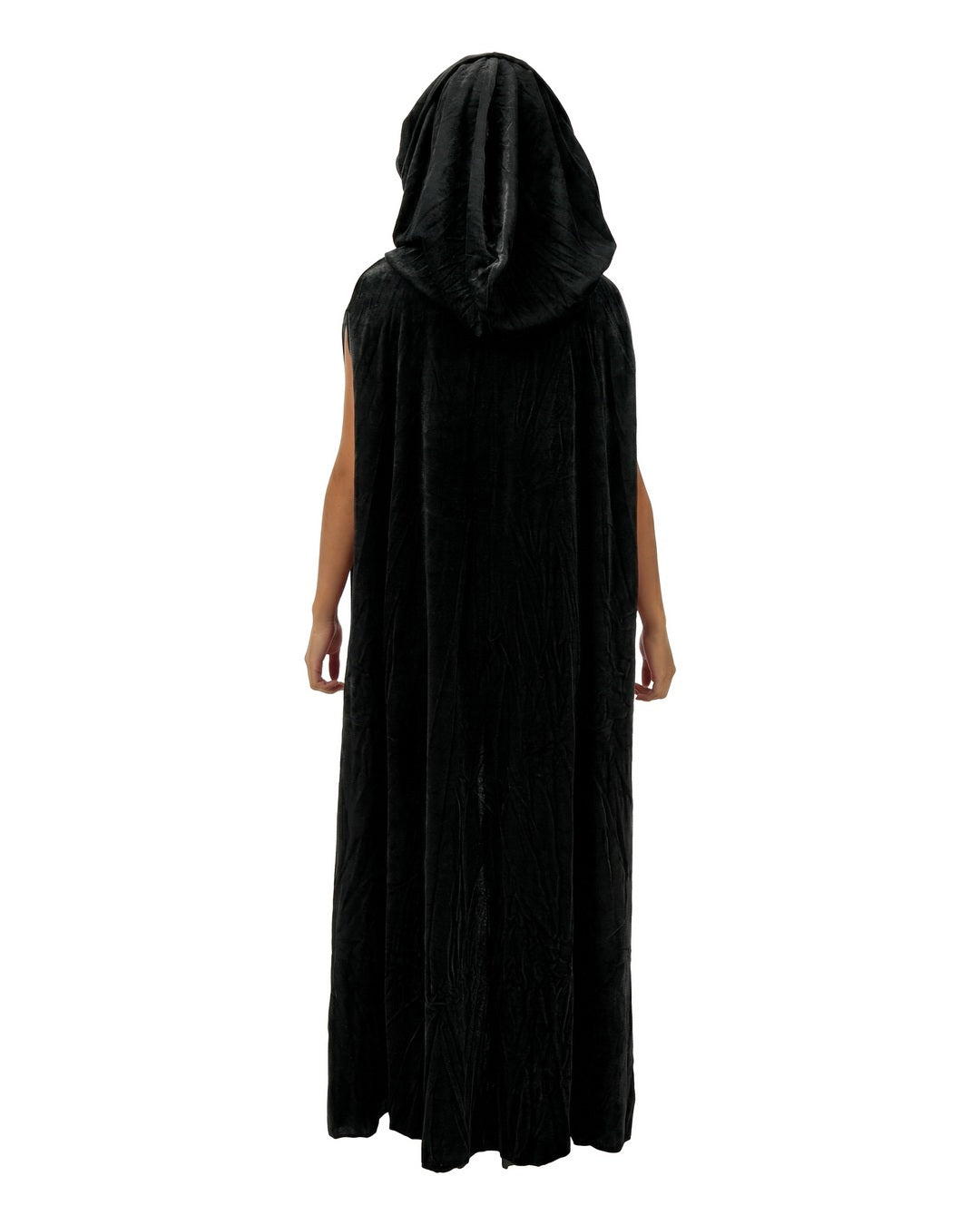 Umhang aus Samt mit Kapuze – 150 cm – Schwarz