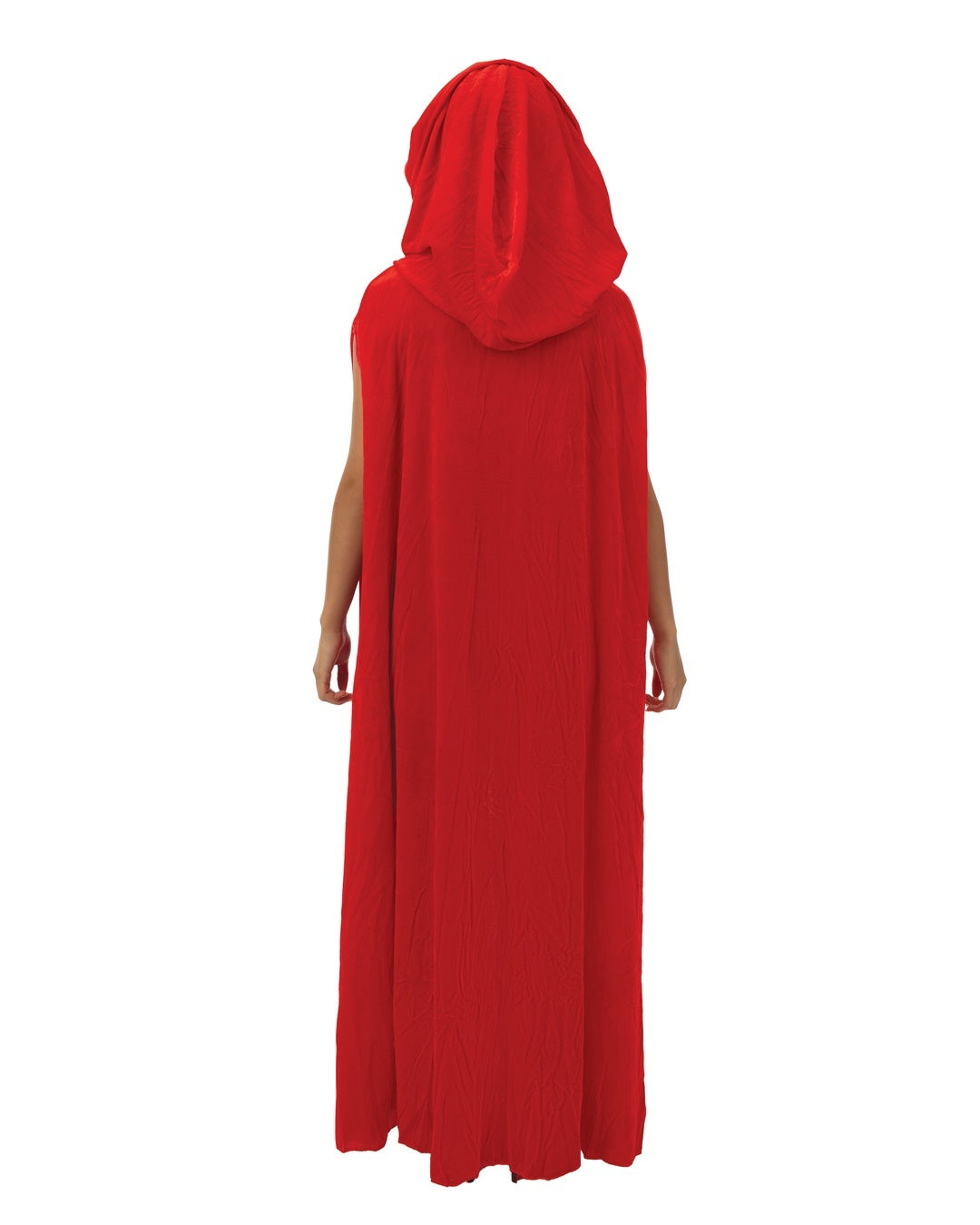 Samtumhang mit Kapuze - 150cm - rot