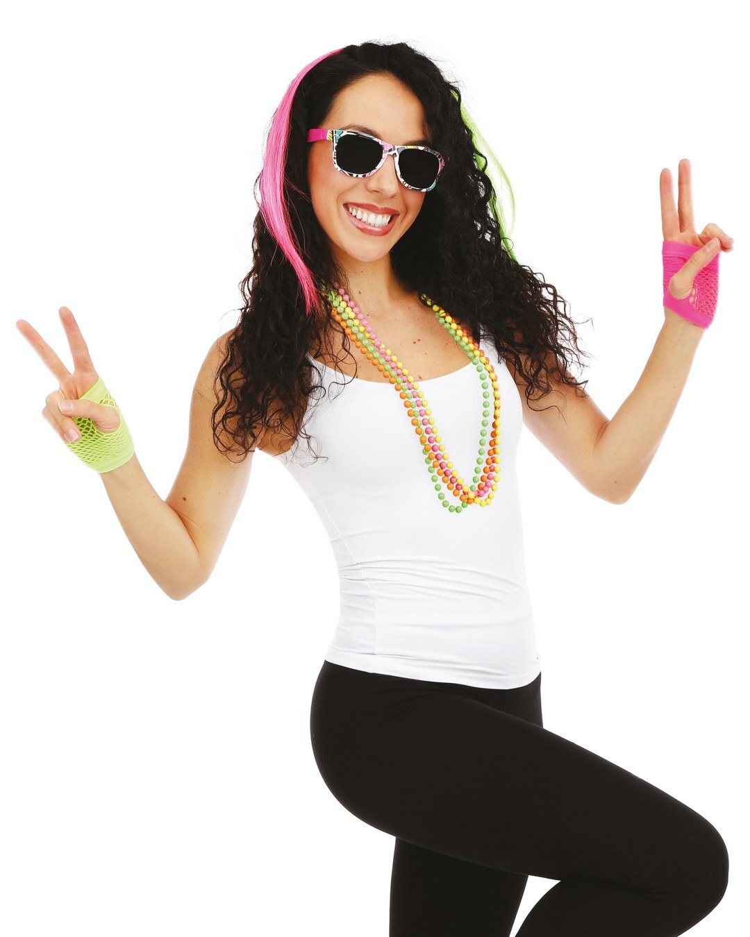 80er-Jahre-Set – Neon – Erwachsene