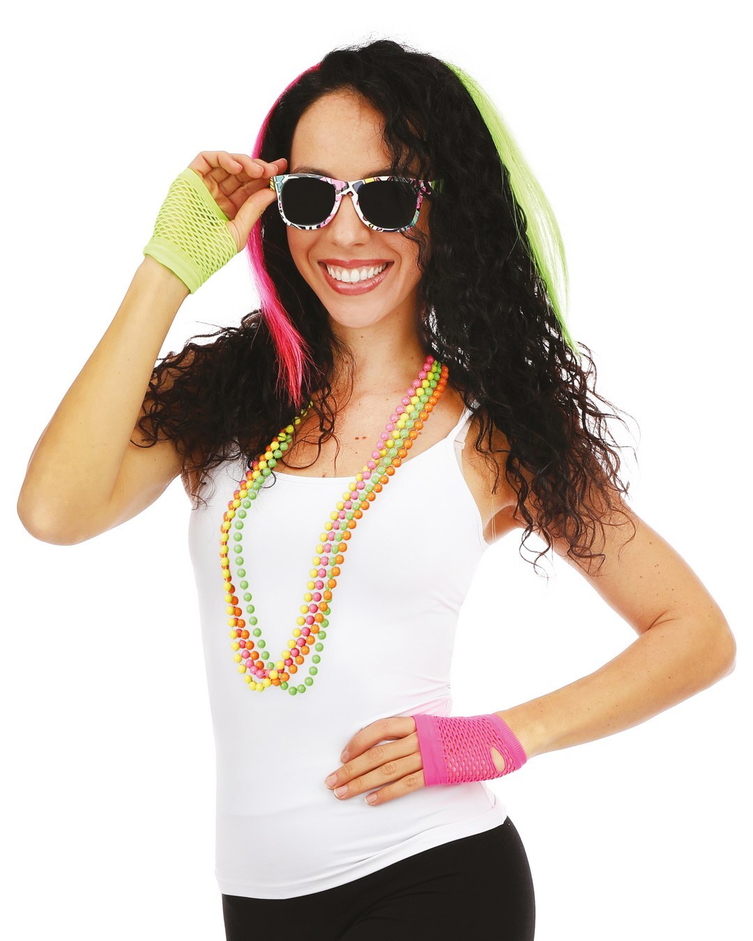 80er-Jahre-Set – Neon – Erwachsene