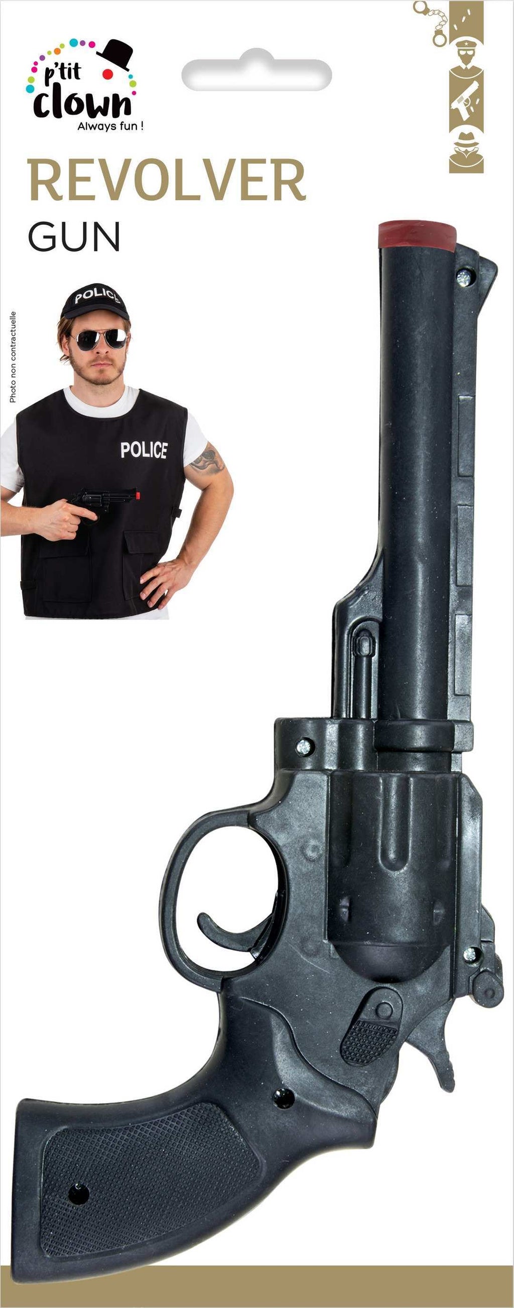 Revolver - noir - 25 cm