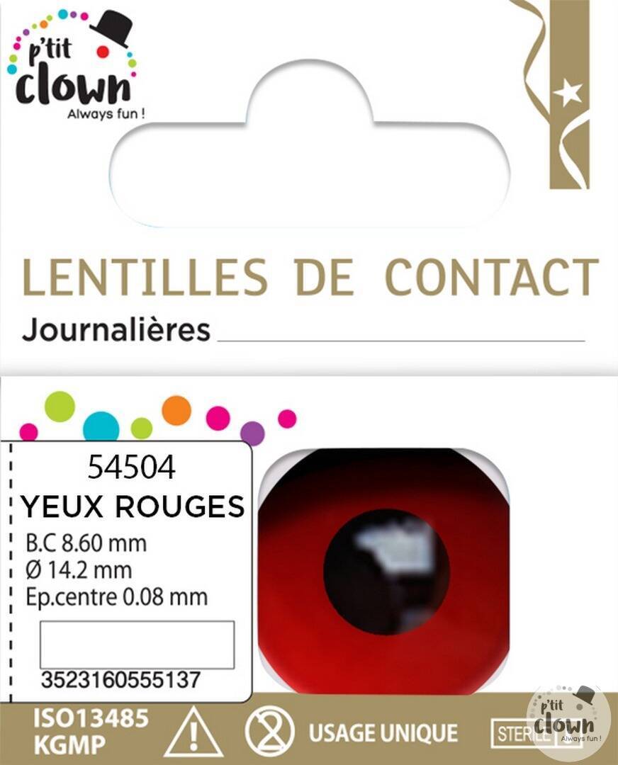 Lentilles fantaisie journalières - rouge