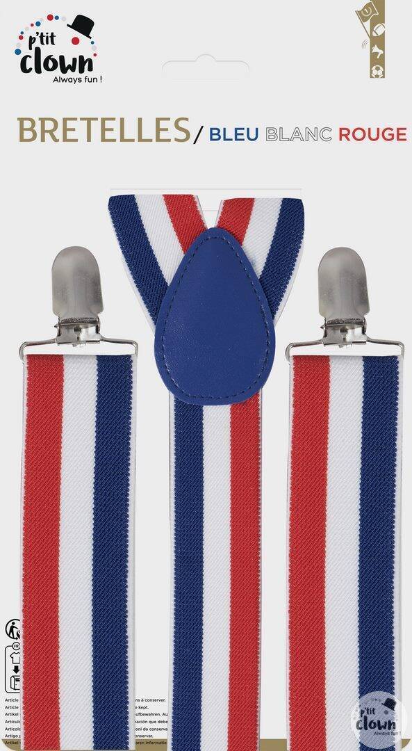 Bretelles - bleu, blanc, rouge