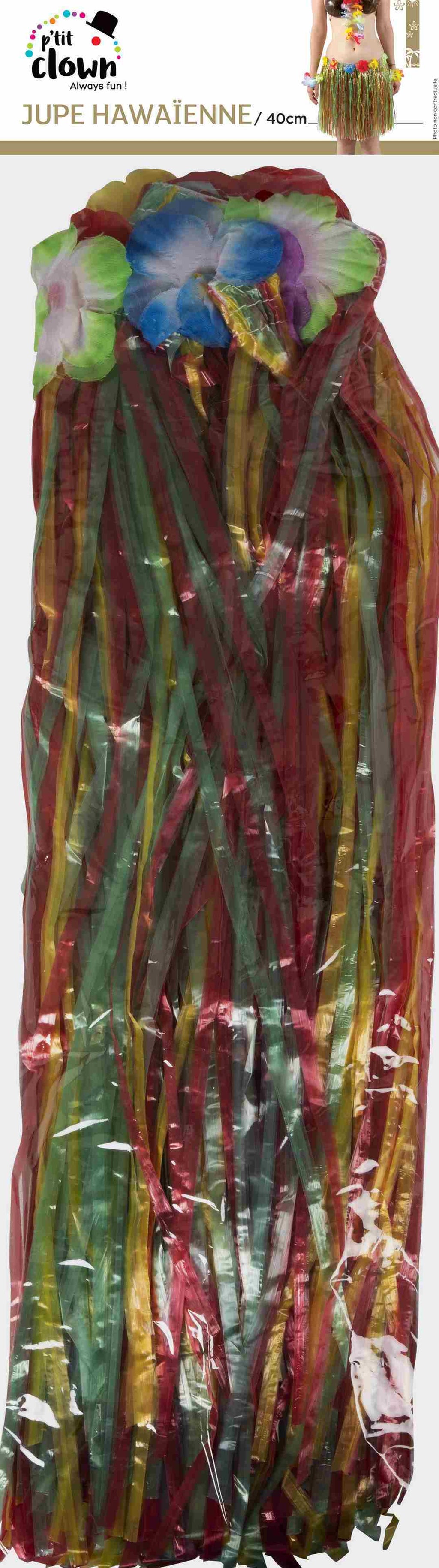 Jupe hawaïenne - adulte - multicolore - 40 cm