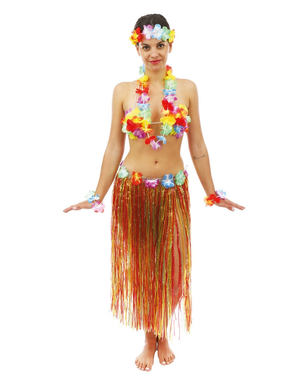 Jupe hawaïenne - adulte - multicolore - 80 cm