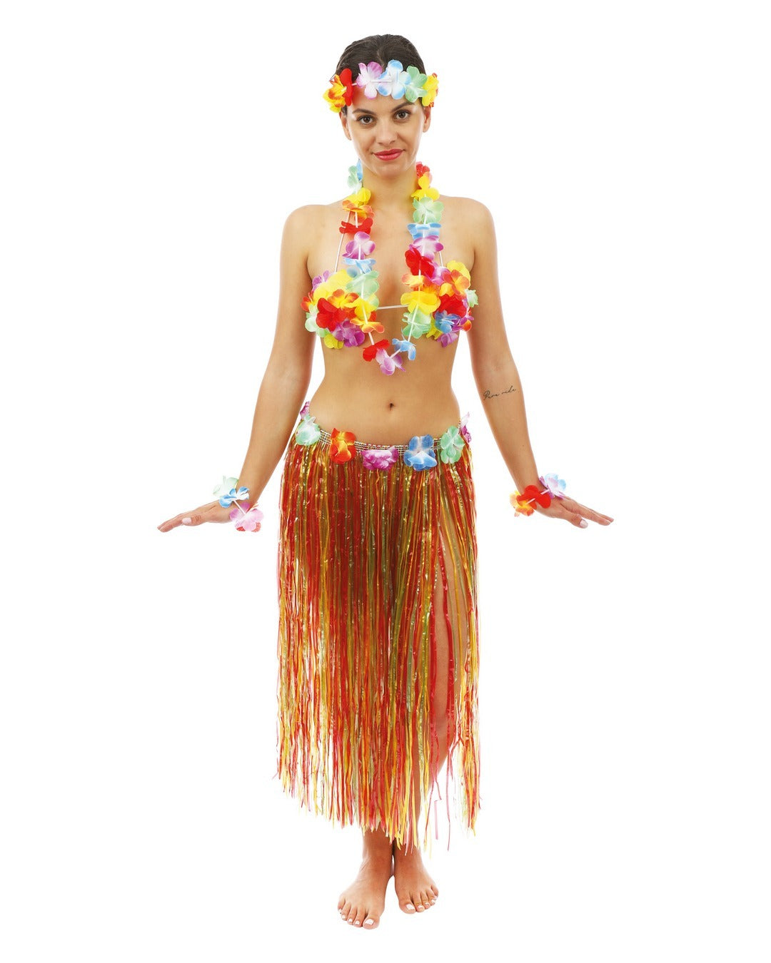 Jupe hawaïenne - adulte - multicolore - 80 cm