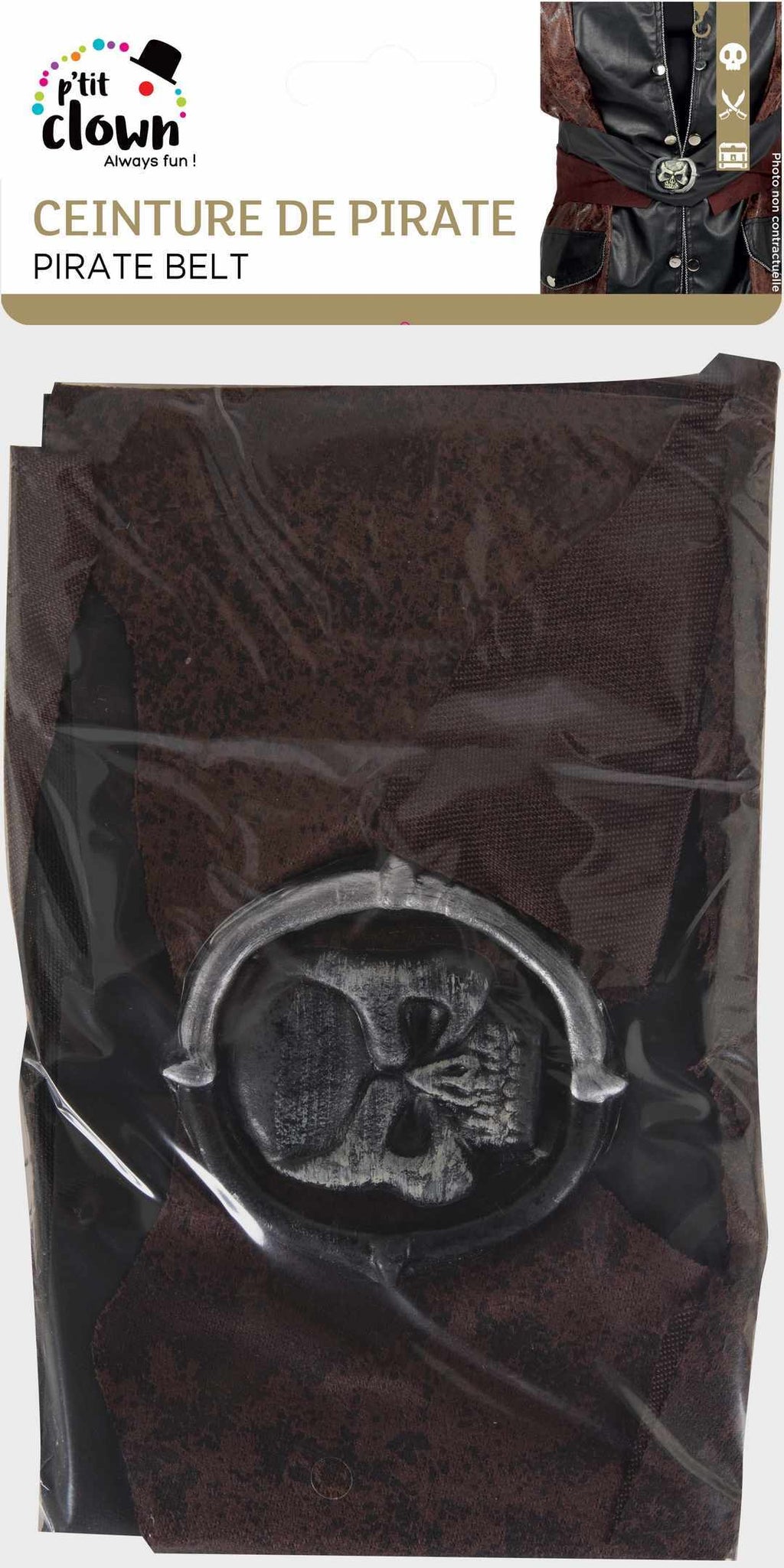 Piratengürtel mit Totenkopf