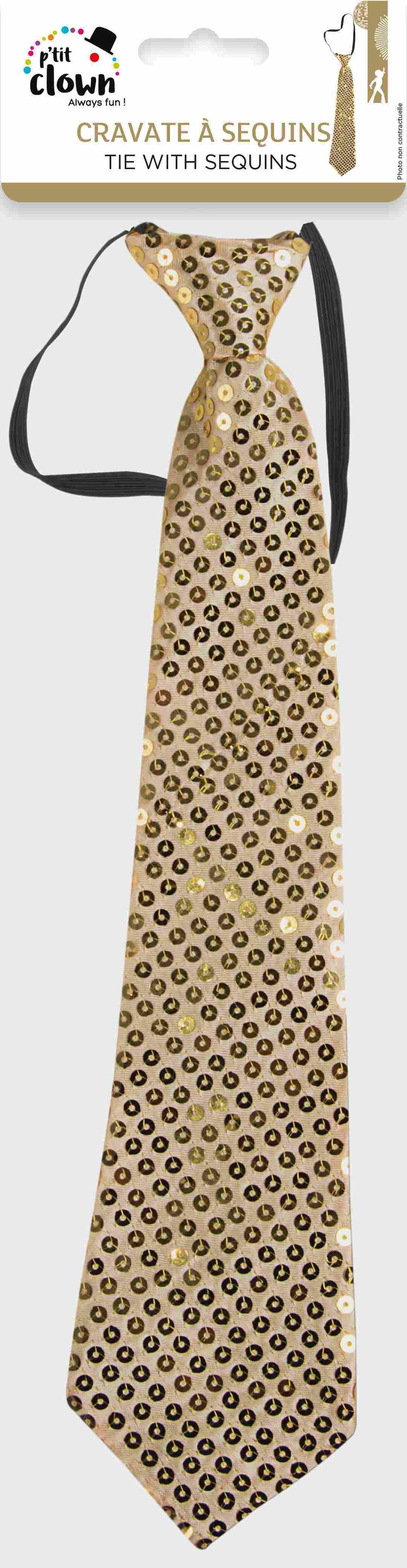 Paillettenkrawatte – Gold