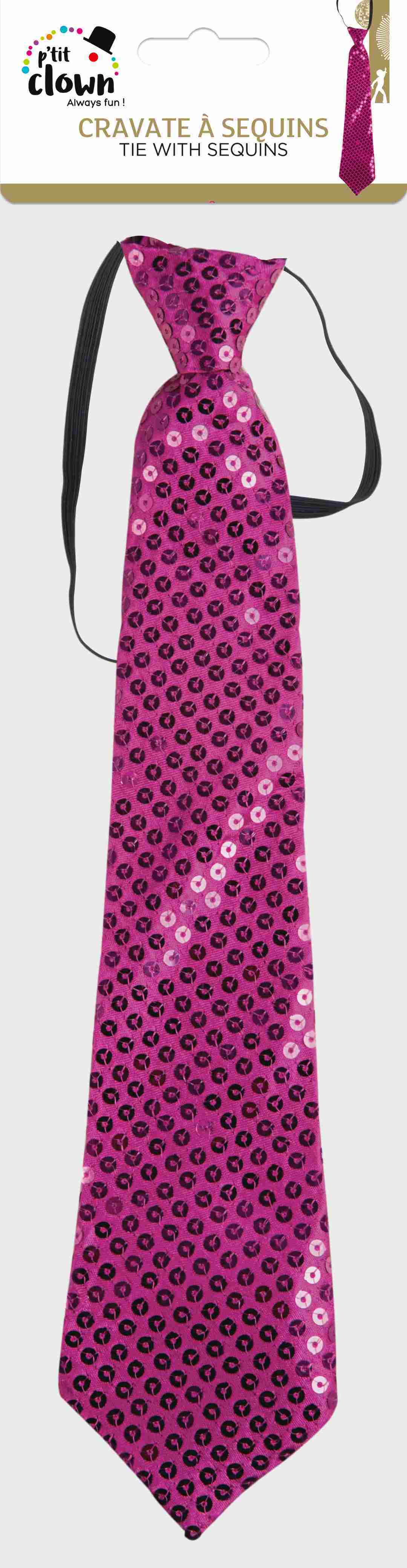 Paillettenkrawatte – Rosa