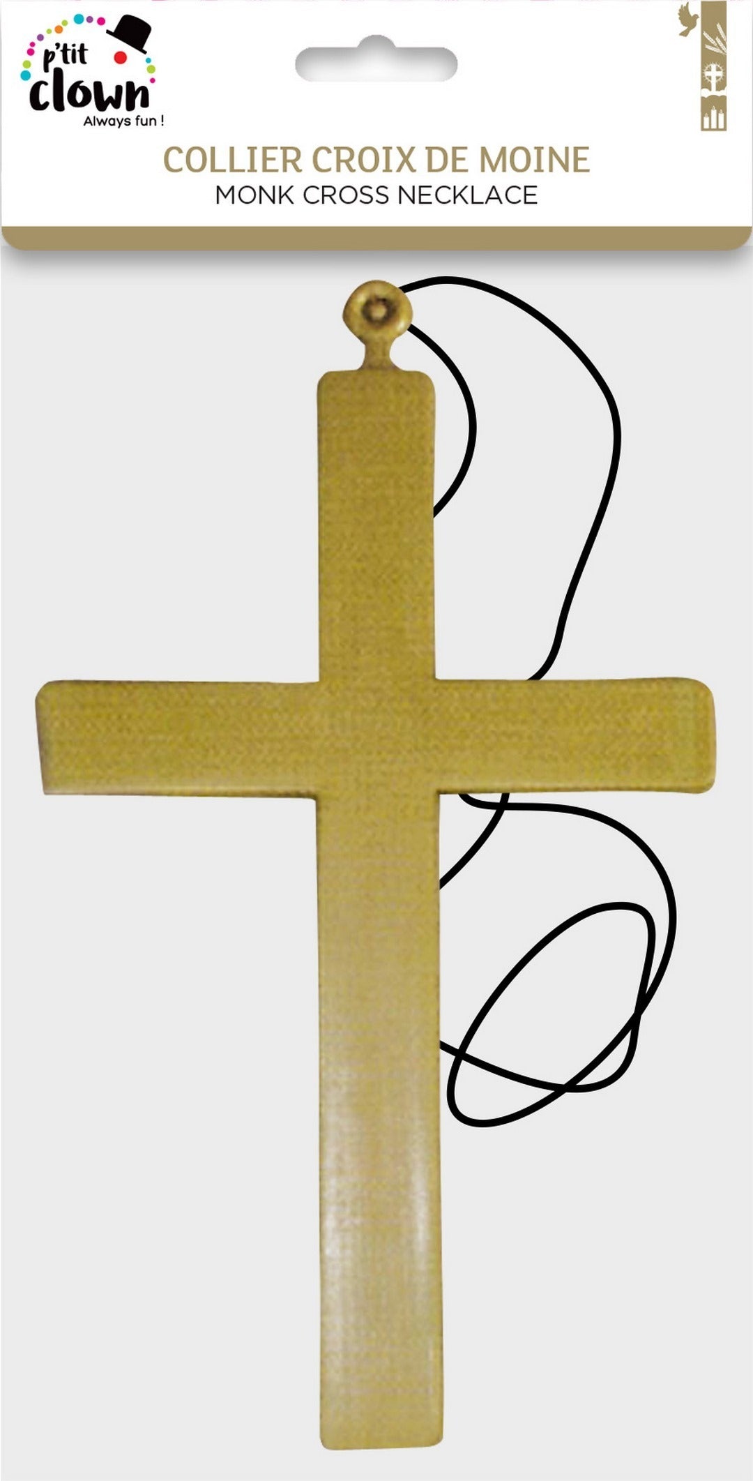 Mönchskreuz-Halskette - Gold - 23 cm