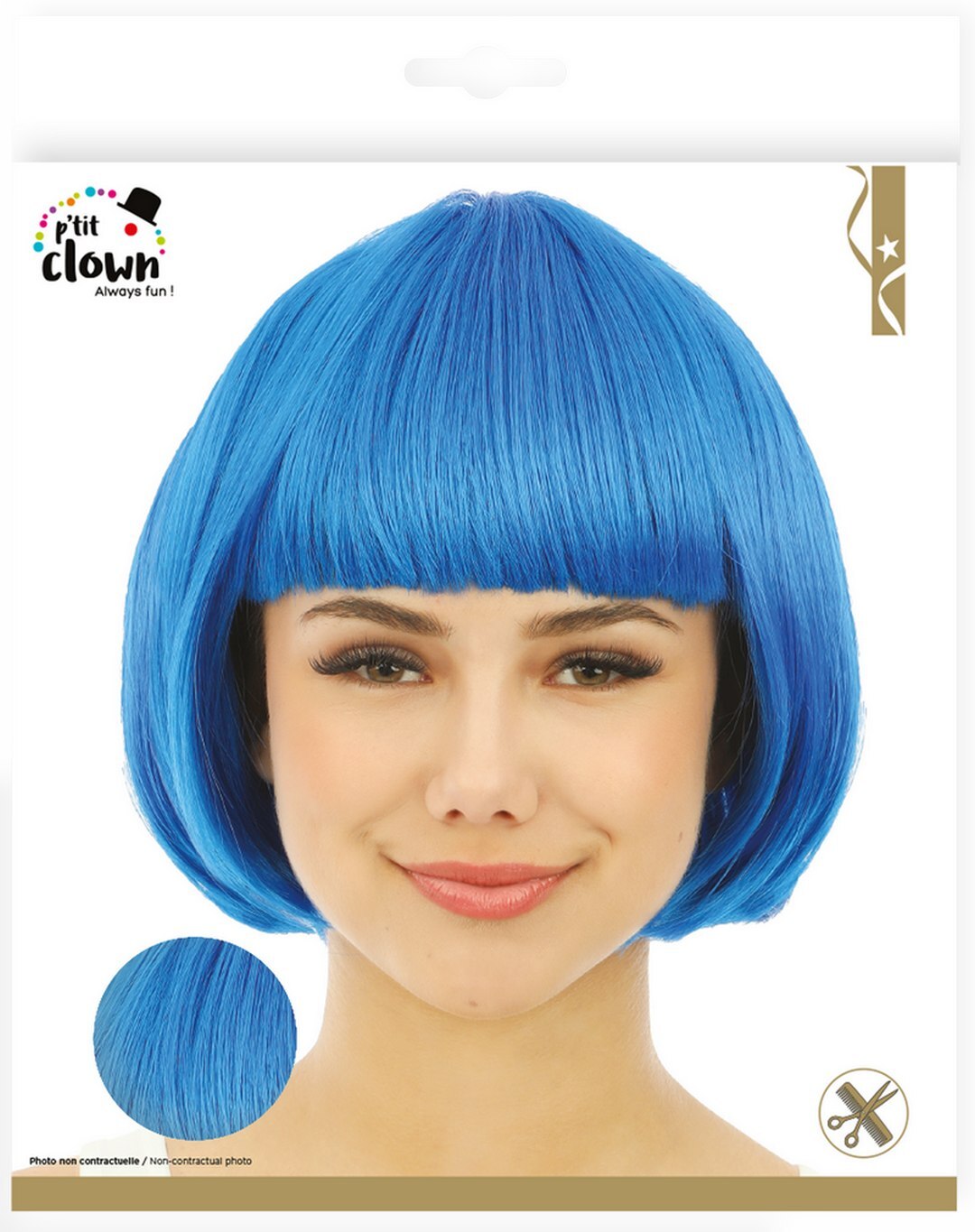 Cabaret-Perücke - blau