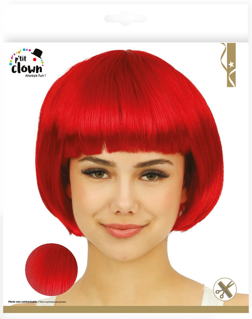 Perruque cabaret - rouge