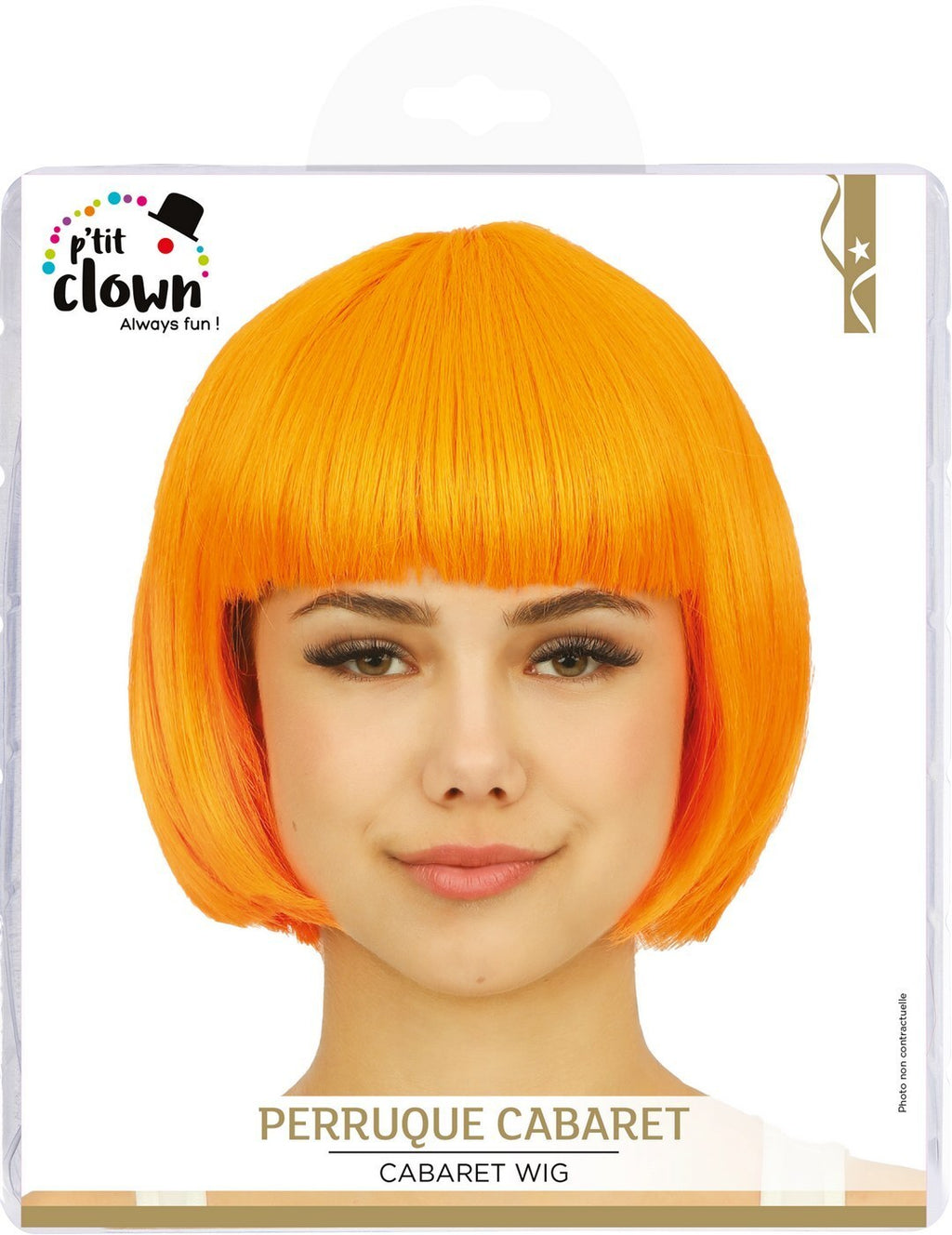 Perruque cabaret - orange