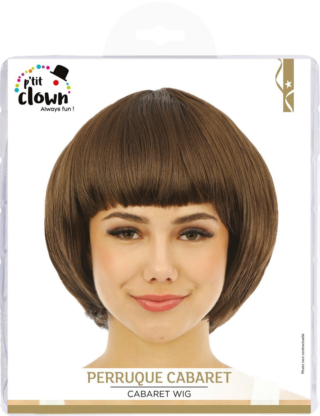 Perruque cabaret - brun